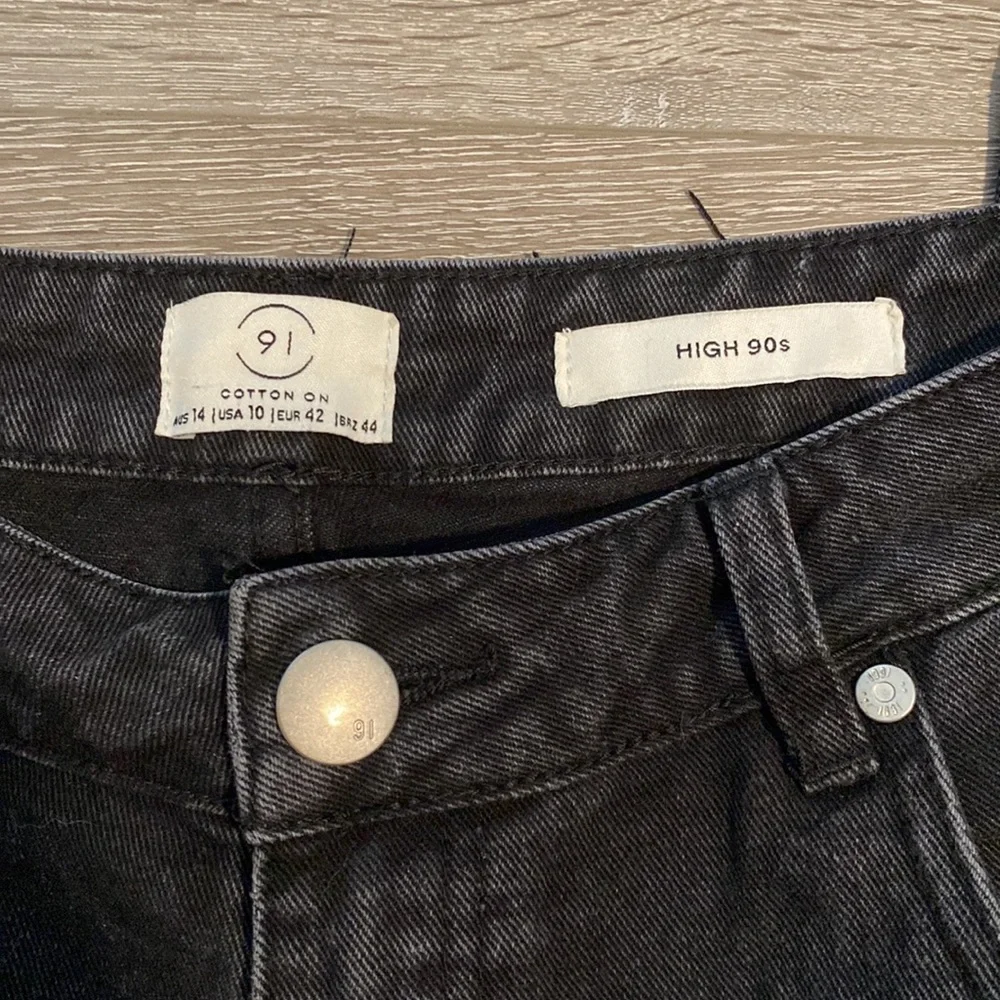 High Rise 90s Embroidered Cotton On Jeans - Picture 4 of 8